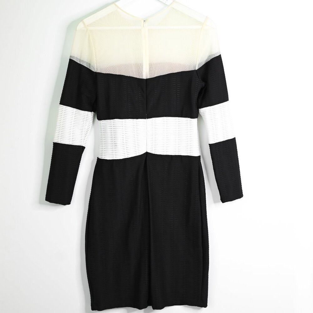 ABS Allen Schwartz Black and White Long Sleeve Dress - NWT - Size Medium - Picture 7 of 14